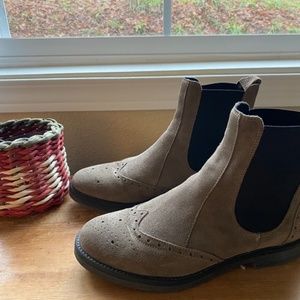 Anna Fidanza Chelsea suede leather booties